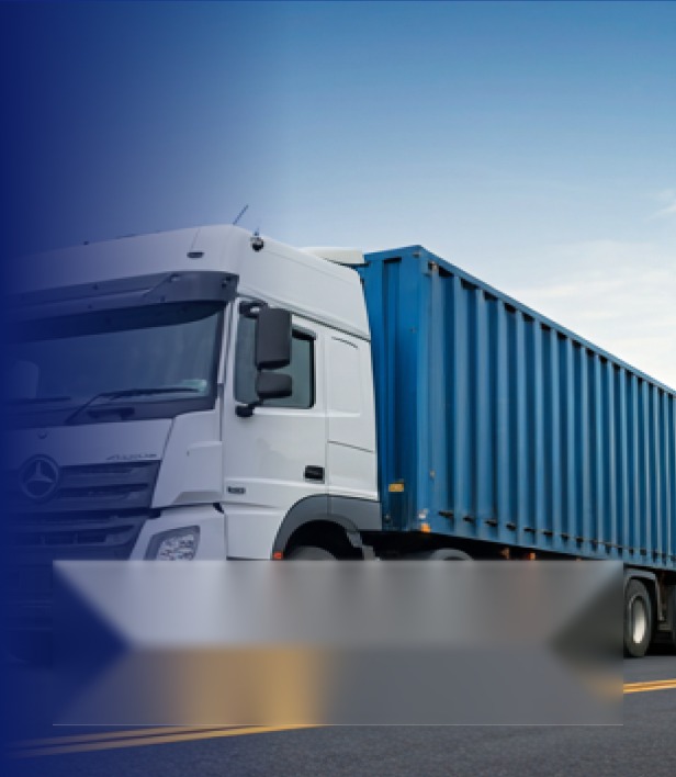 Saigon Trans truck with a blue container